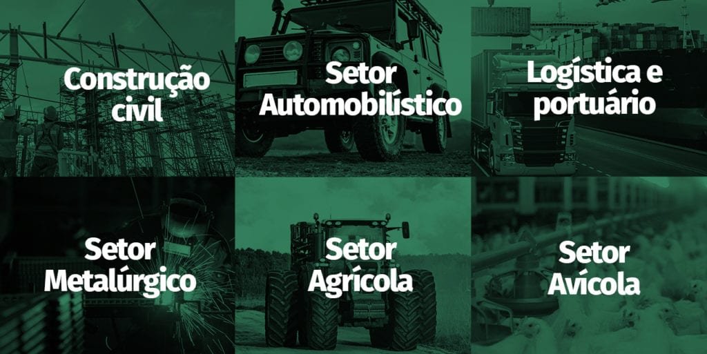 Setores que utilizam Cintas de elevação robustec